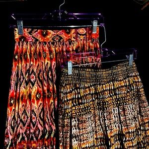 2 for 1 Tribal Lined Maxi Skirts